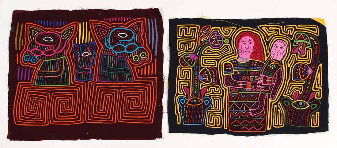 Embroidered Columbian Mola textiles (1 of 2)