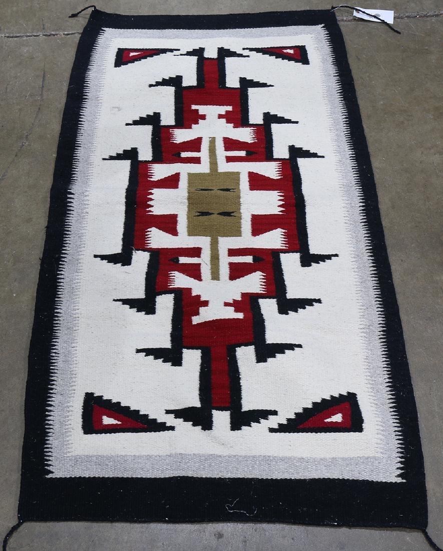 Navajo Storm rug: Navajo Storm rug, 30" x 64"