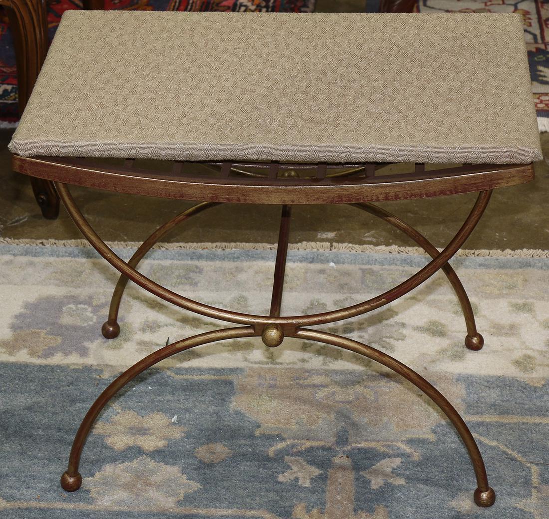 Hollywood Regency style vanity bench (1 of 2)