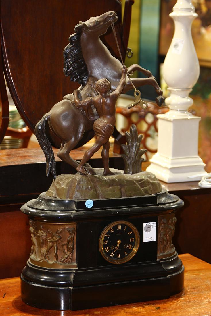 Neoclassical revival style figural mantle clock (1 of 1)
