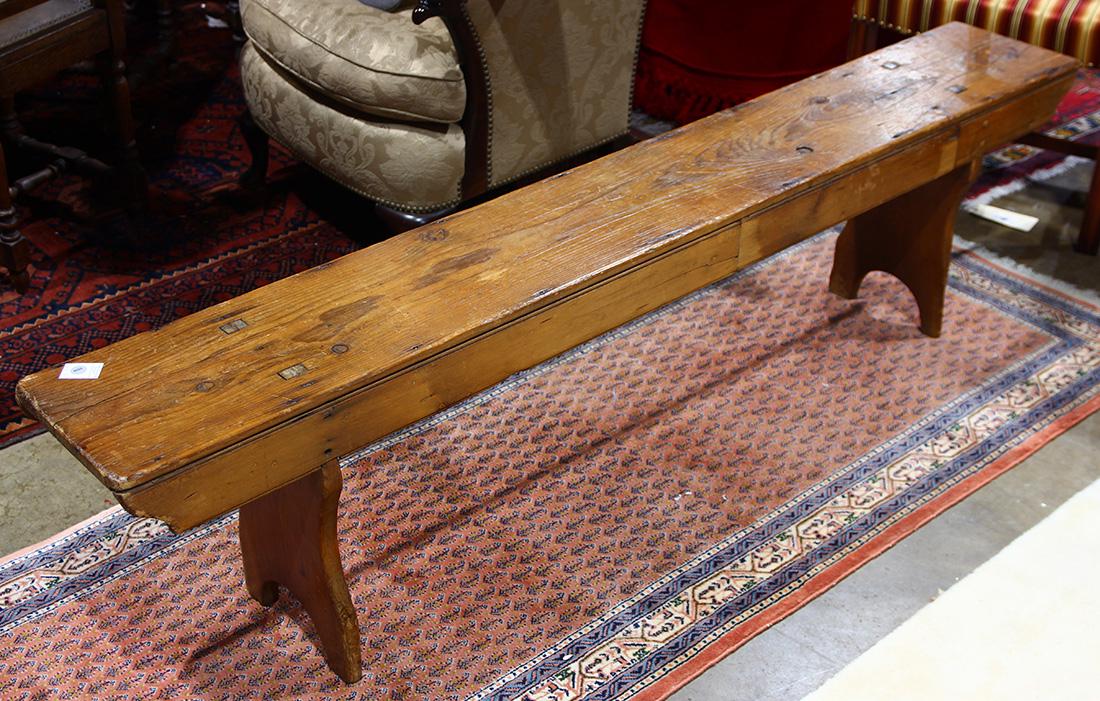 Primitive trestle style bench, 18 (1 of 1)