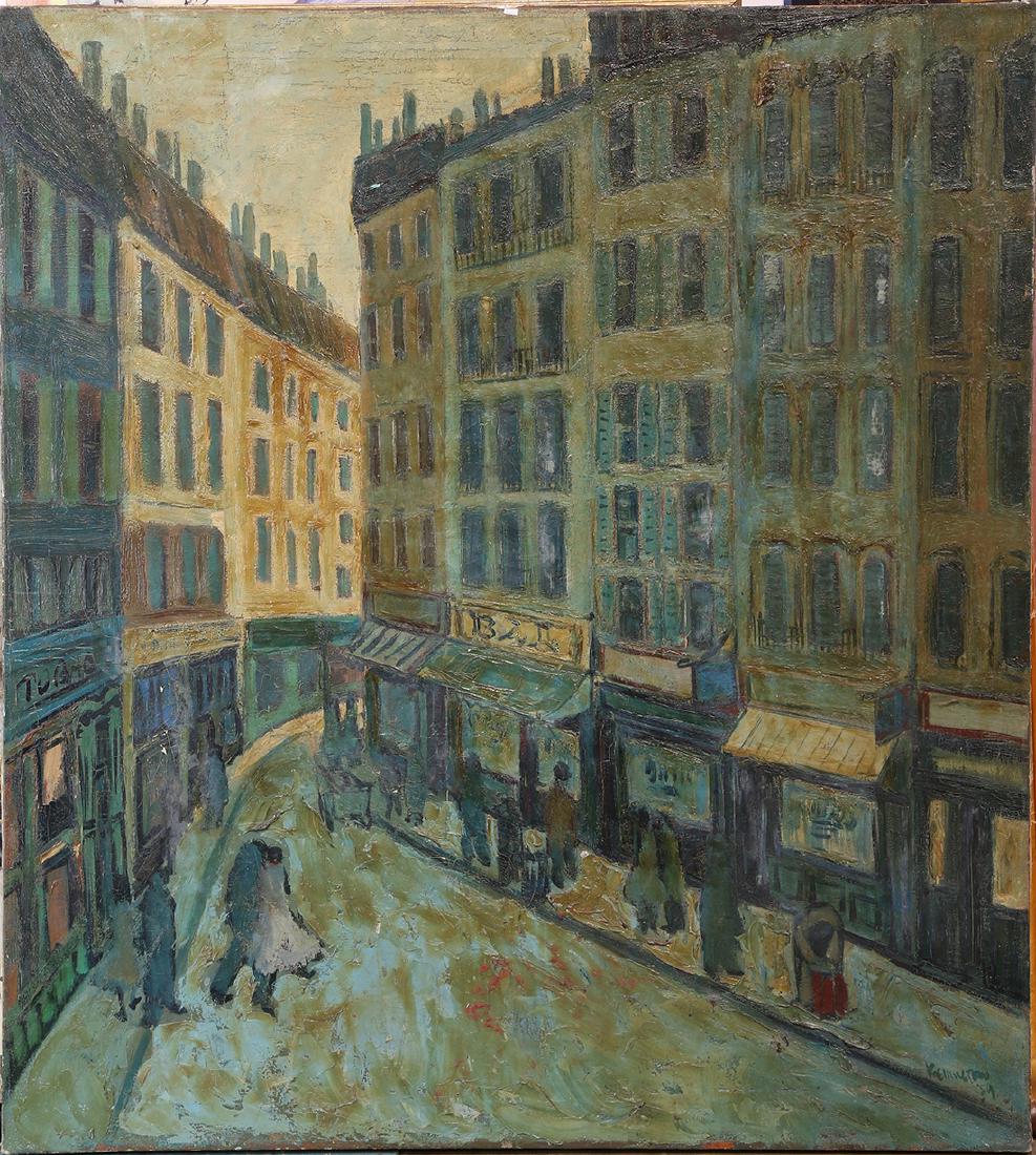 Painting, Street Scene with Figures, 1959 (1 of 1)