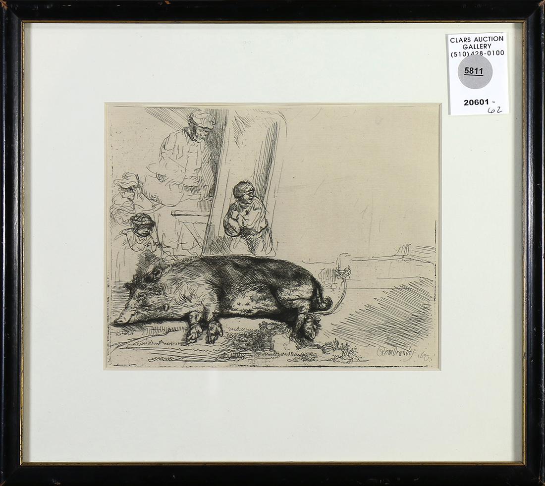 Print, After Rembrandt van Rijn, The Hog (1 of 1)