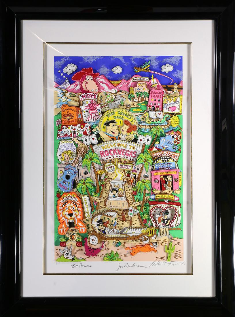 3-D Screenprint, Charles Fazzino, The Flintstones (1 of 1)