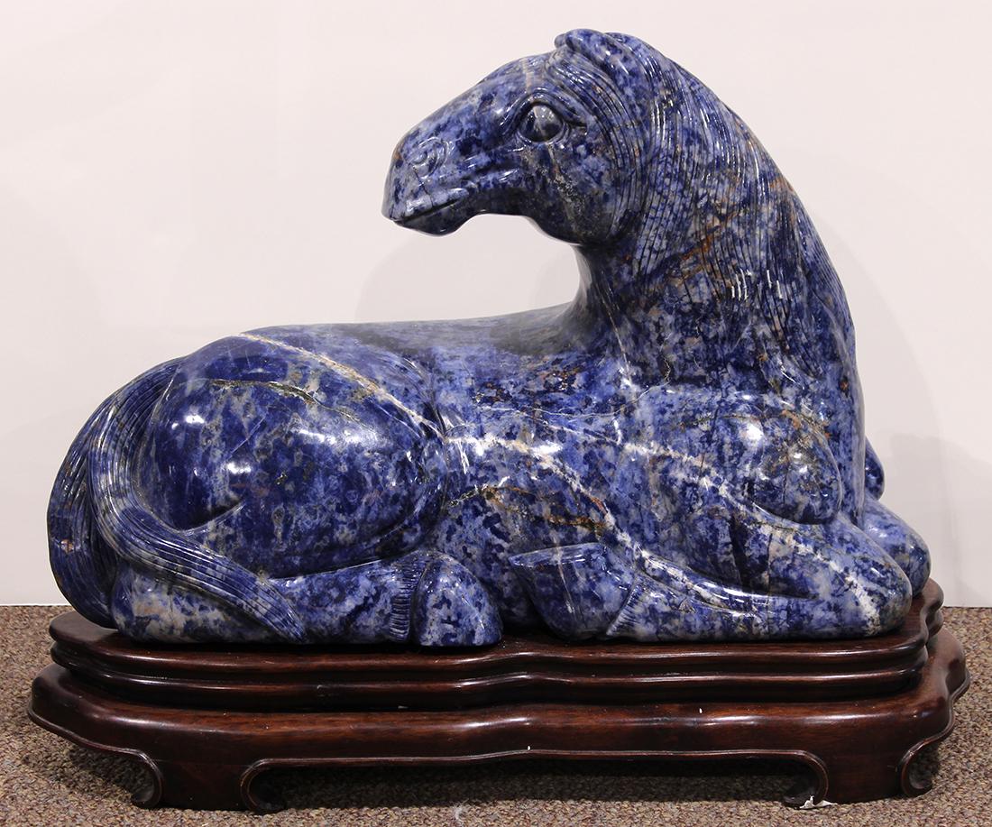 Chinese Large Sodalite Horse (1 of 4)