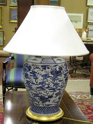 Ralph Lauren Other Blue White Chinese Lamps Aug 08 2020 Ivy Auctions Inc In Sc White Chinese Lamps, Ralph Lauren Blue And White Dragon Lamp