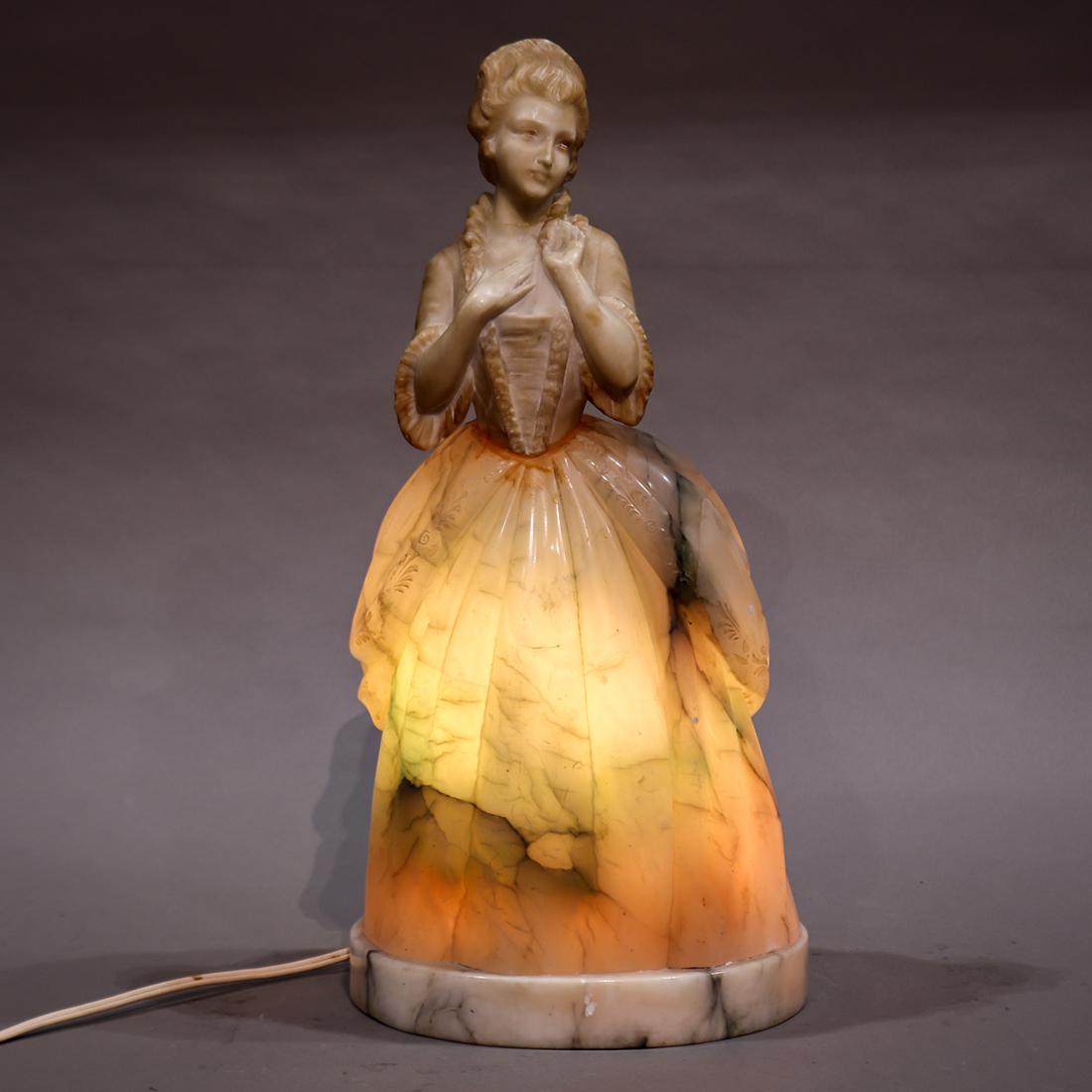 Italian marble and alabaster table lamp (1 of 5)