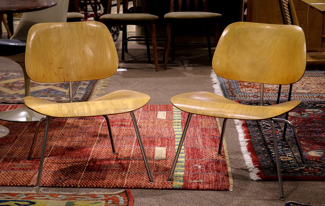 Pair of Charles and Ray Eames DCM chairs for Herman (1 of 4)