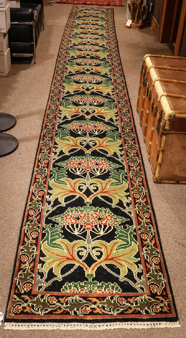 William Morris Arts and Crafts style runner 2'7" x (1 of 3)