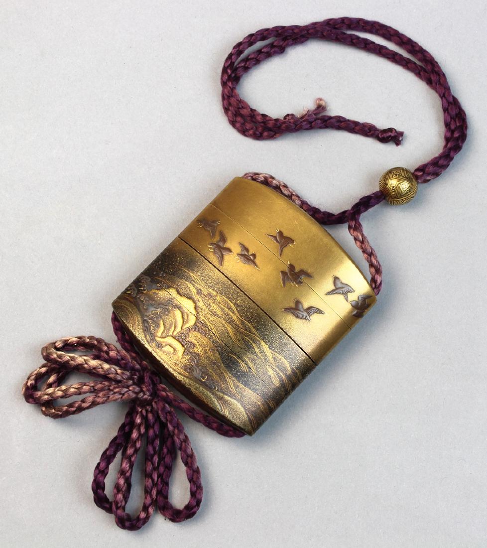 Japanese Three-case Inro, Kajikawa (1 of 3)