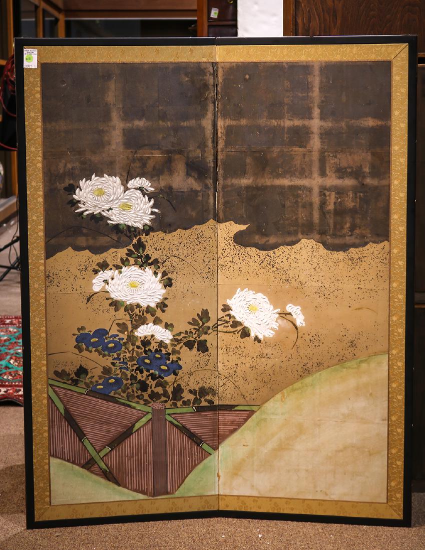 Japanese Two-panel Byobu Screen (1 of 3)