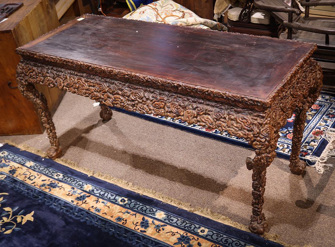 Chinese Wooden Painting Table, Lingzhi/Ruyi (1 of 5)