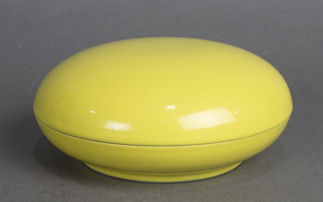 Chinese Yellow Glazed Porcelain Box (1 of 4)