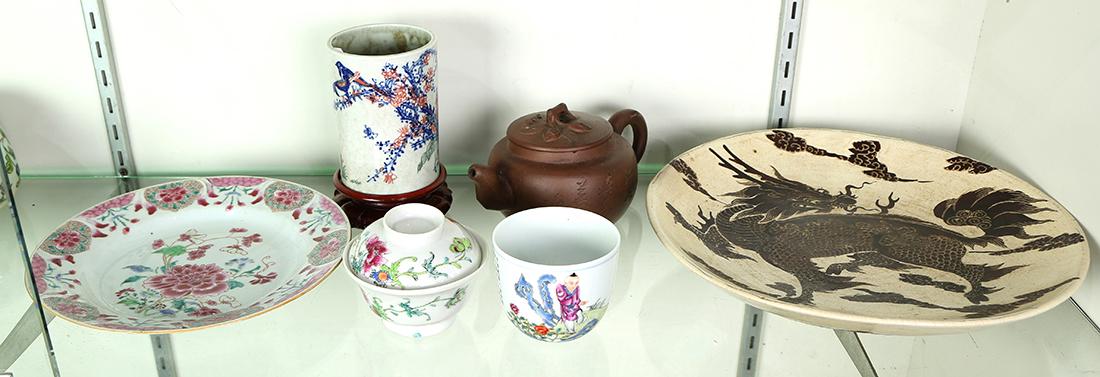 Chinese Ceramics: Zisha Teapot, Export Plates, Famille (1 of 1)