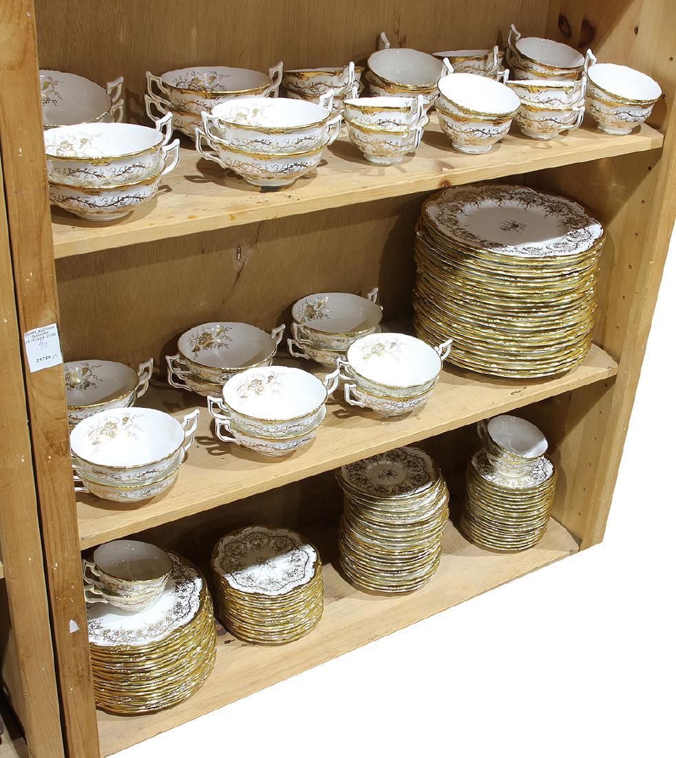 (lot of approx 143) Three shelves of Coalport table (1 of 1)