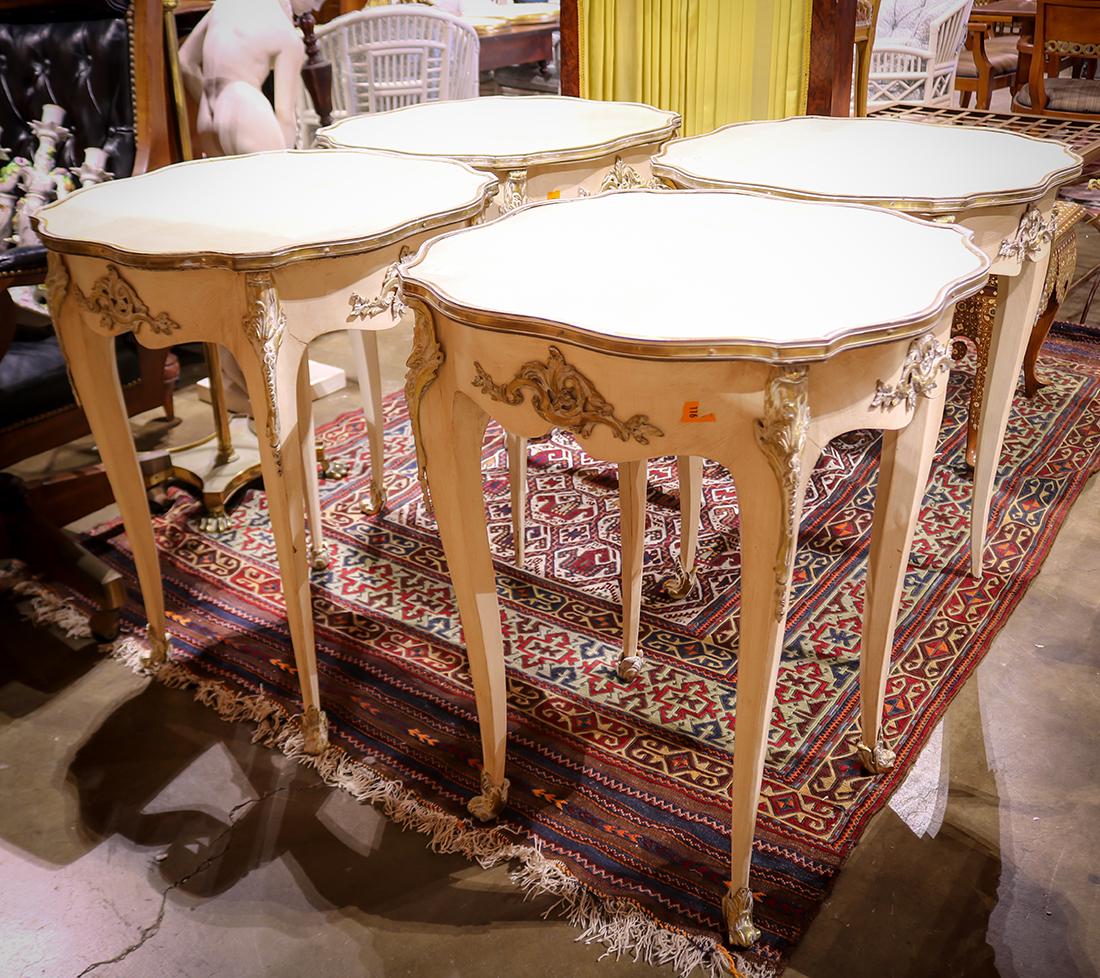 (lot of 4) Louis XV style occasional tables (1 of 2)
