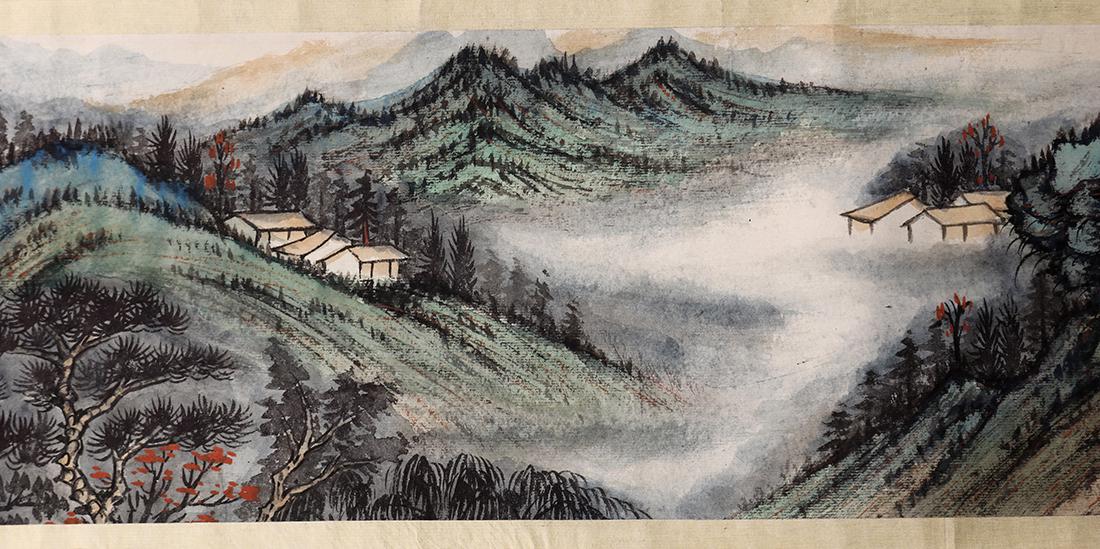 Chinese Scroll, Manner of Zhang Daqian, Landscape (1 of 11)