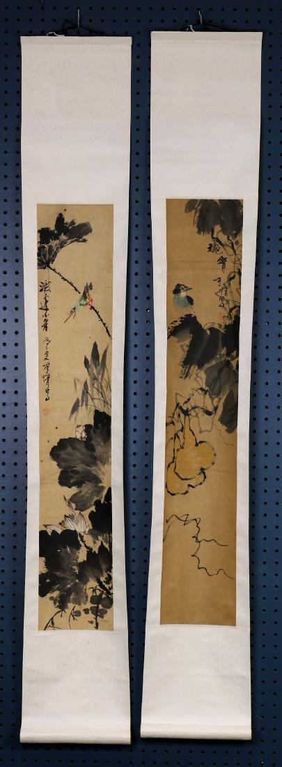 Two Chinese Scrolls, Bird-and-Flower (1 of 5)