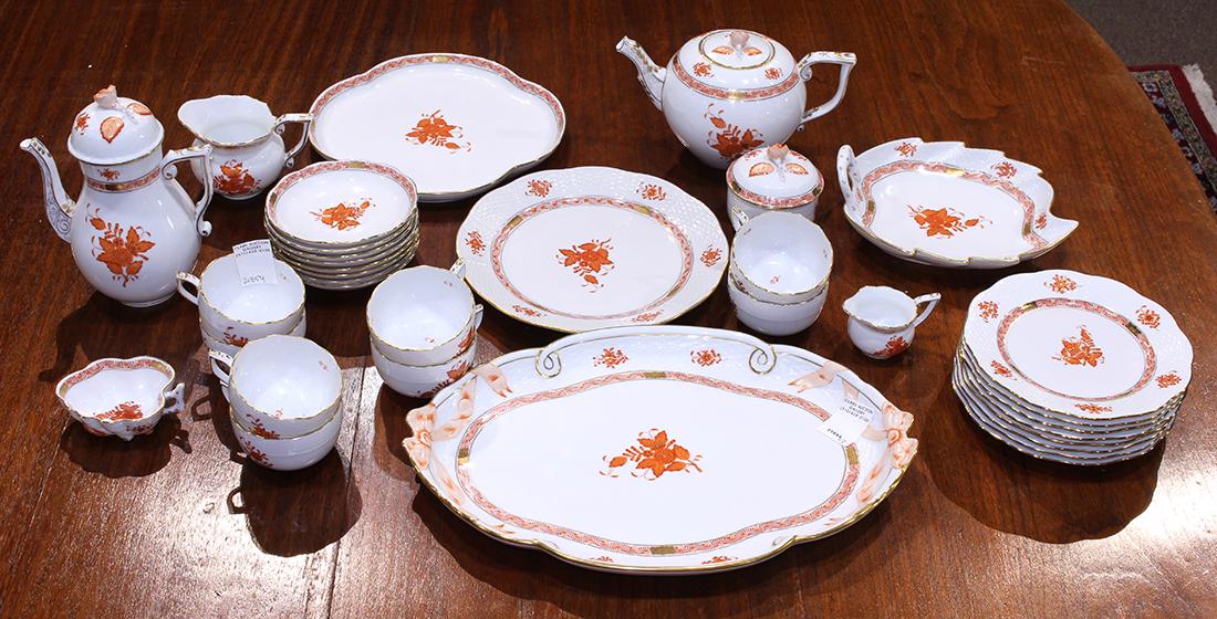 Herend partial table service in the Asian Bouquet (1 of 5)