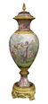 Pair of monumental gilt bronze mounted Sevres - 4