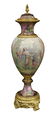 Pair of monumental gilt bronze mounted Sevres - 5