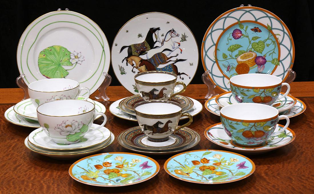 Collection of Hermes china, in a variety of patterns