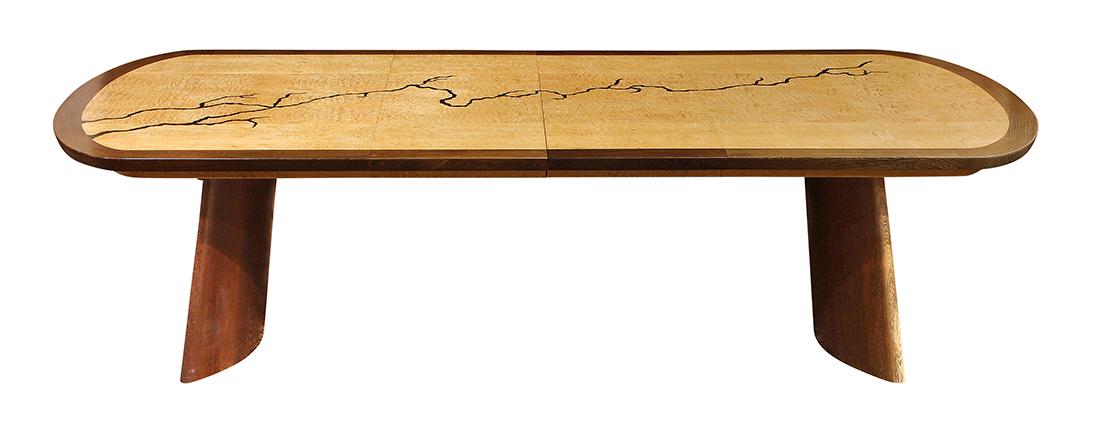 David Marks inlaid dining table, 1994/95, executed in (1 of 4)