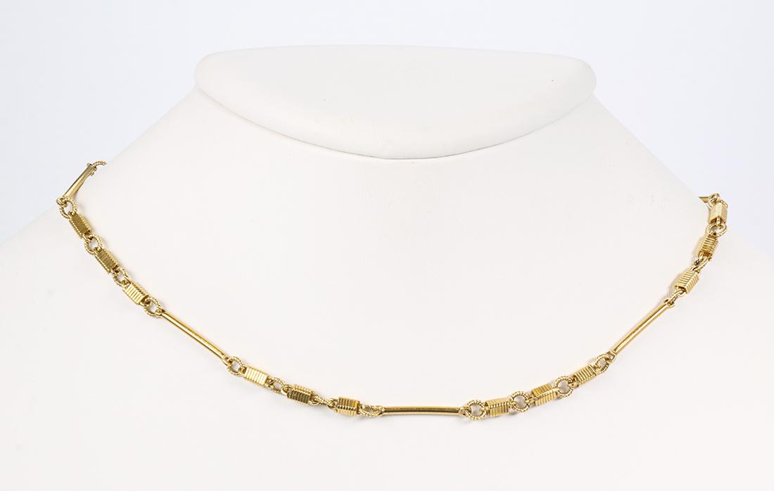 18k yellow gold fancy link necklace (1 of 3)