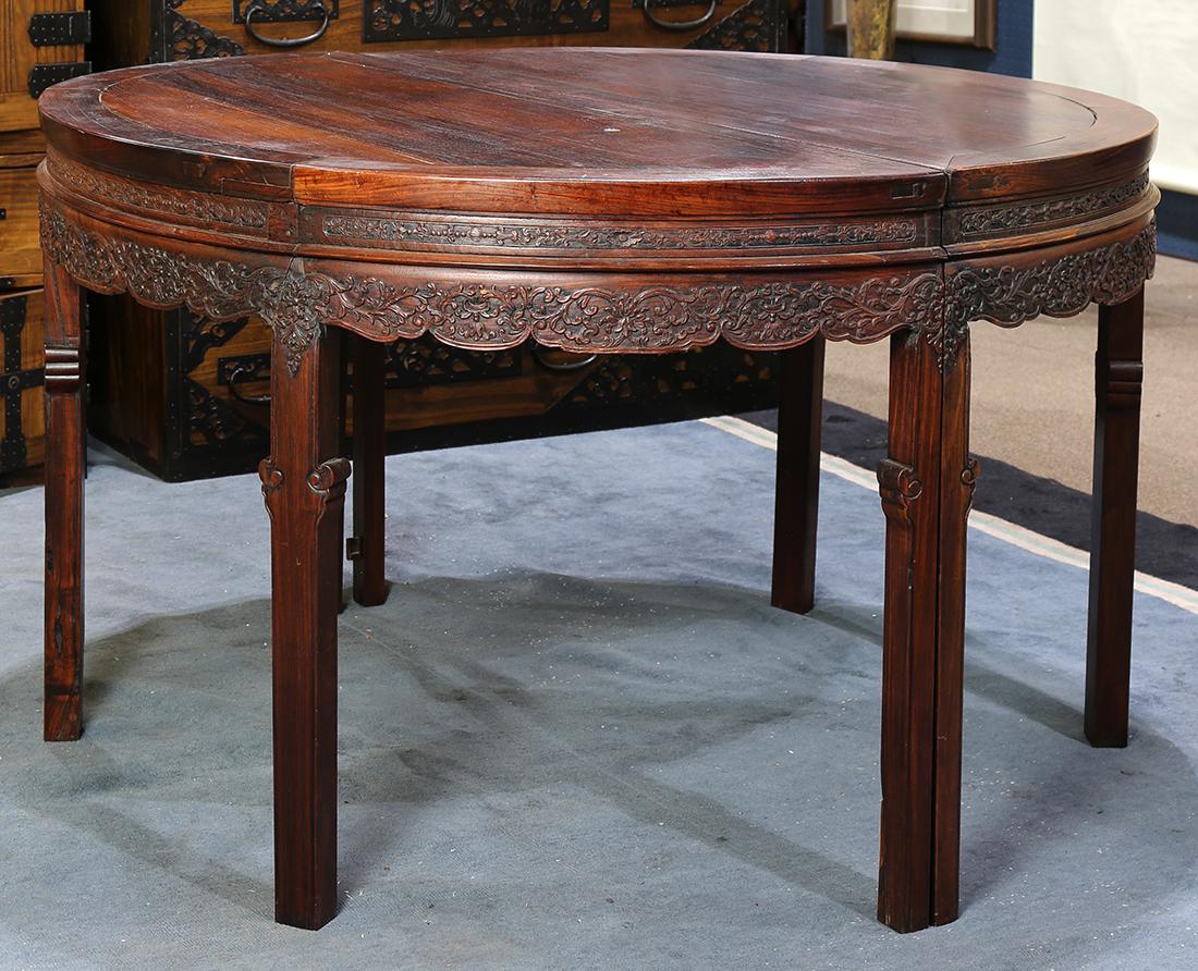 Chinese Pair of Demi-lune Tables (1 of 1)
