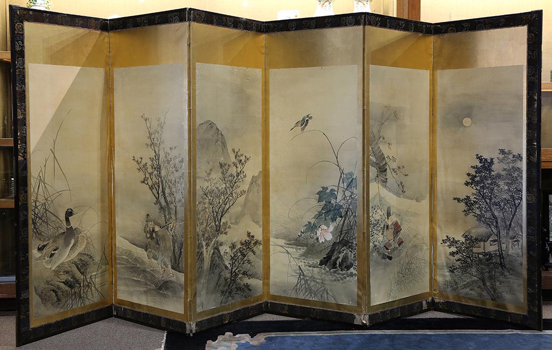 Japanese Six-Panel Byobu Screen (1 of 2)
