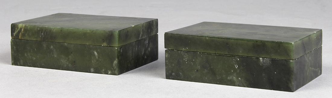 Chinese Rectangular Spinach Jade Boxes (1 of 6)
