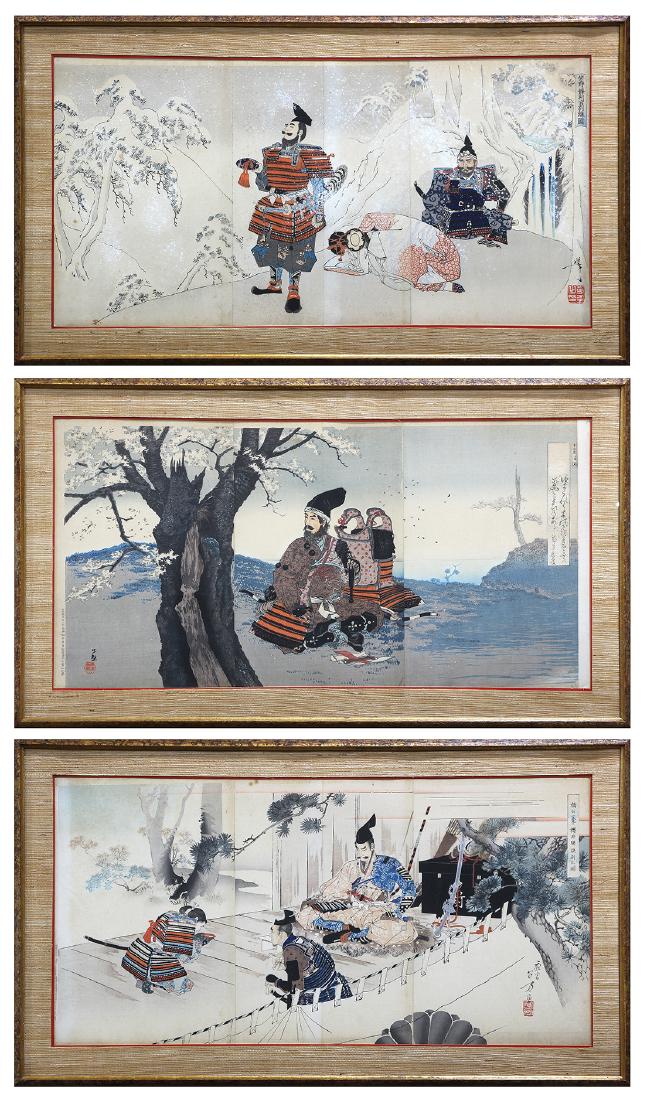 Japanese Woodblock Prints, Triptych (1 of 4)