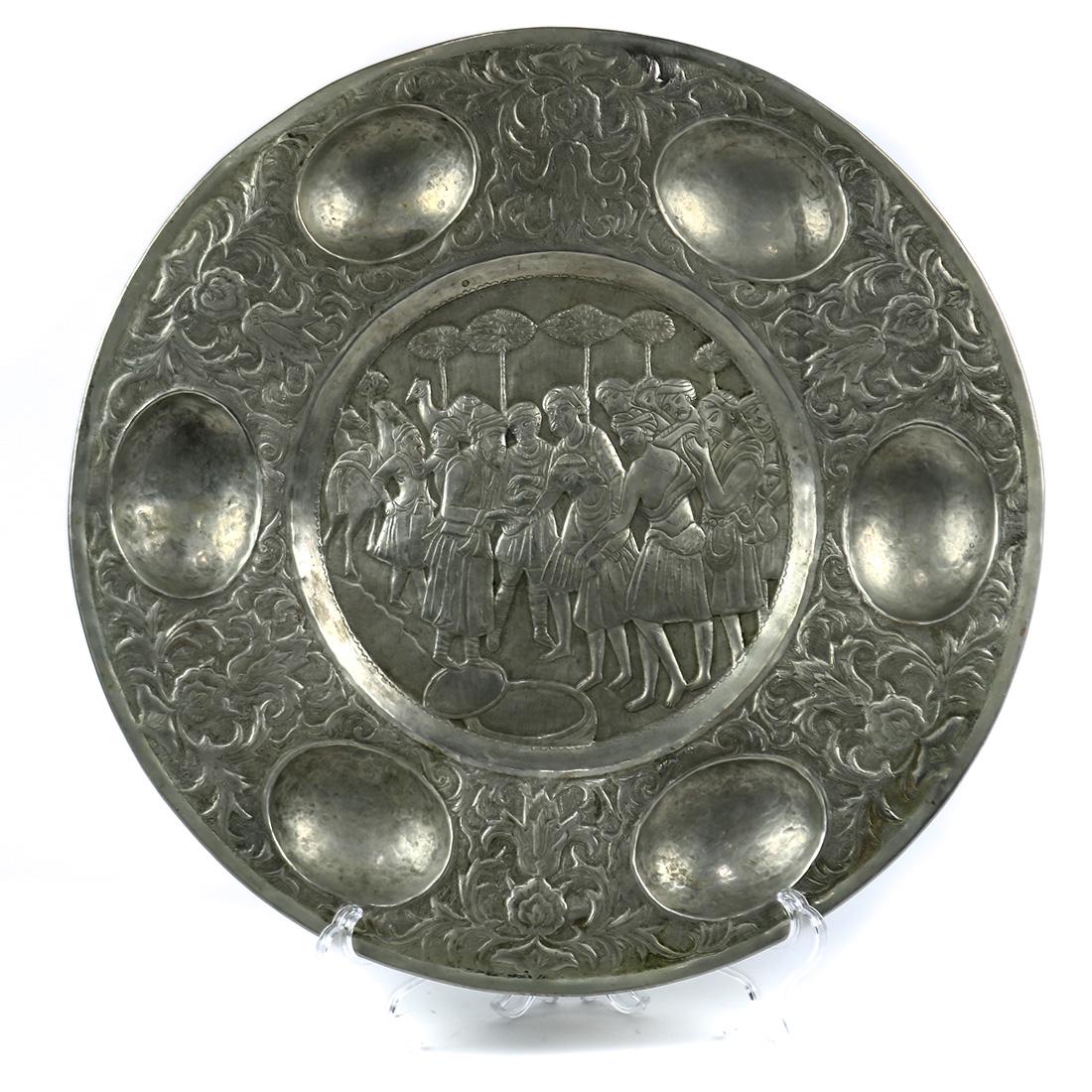 Judaic Pewter Passover Seder Plate