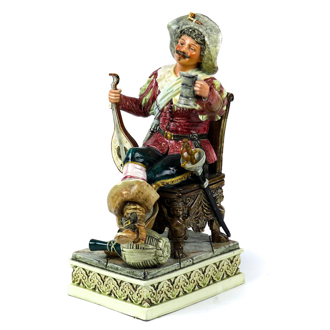 Royal Dux porcelain figural sculpture, "Jolly Cavalier" (1 of 5)