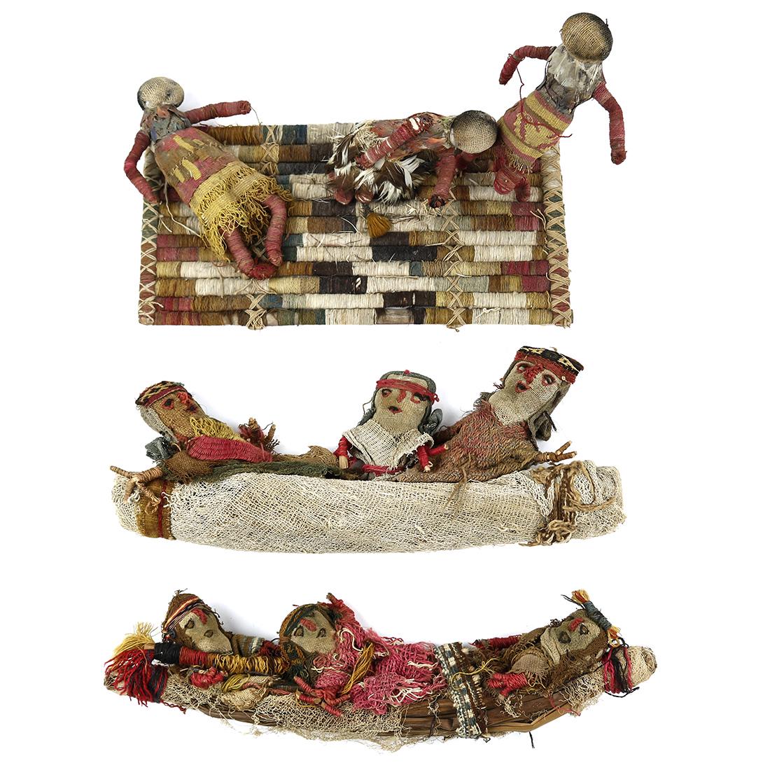 Textile sculpture group, Chancay, Peru (1 of 2)