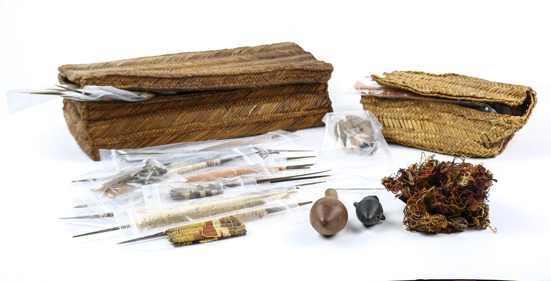 Chancay Weaver's tool kit with reed-like supports group (1 of 2)
