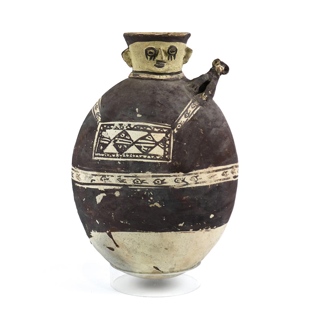 Chancay anthropomorphic effigy form pot, Central (1 of 4)