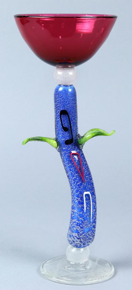 Contemporary blown art glass "Elijah's Cup" (1 of 5)