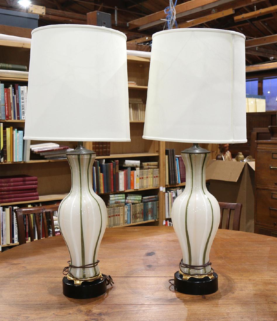 Pair of Mid-century modern Murano style glass lamps (1 of 1)