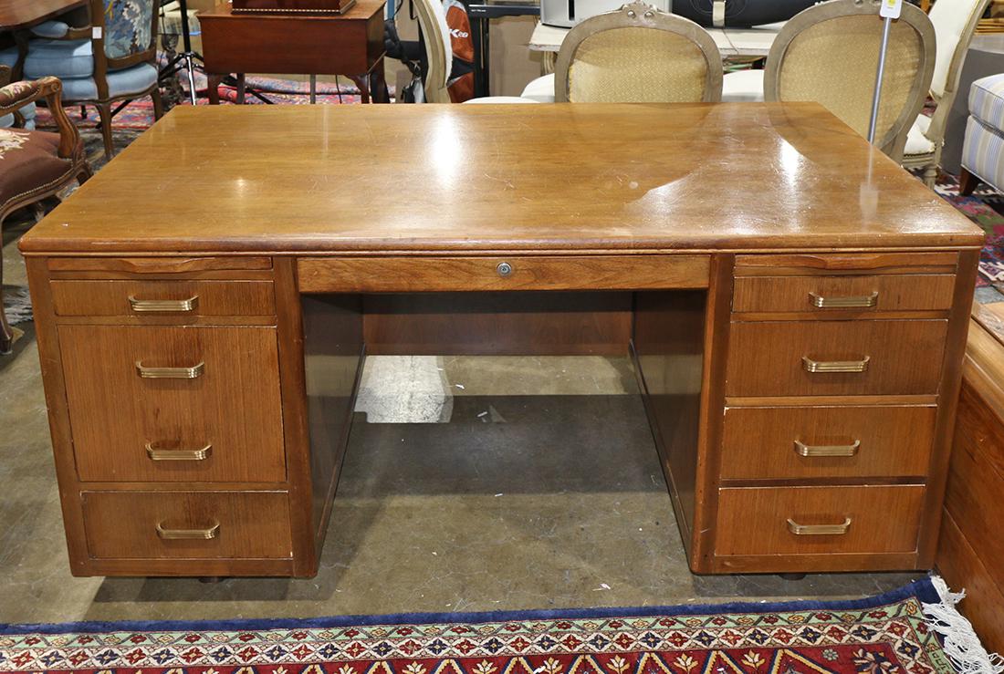50Mid-century Modern executive desk, by Leopold Company (1 of 2)