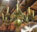 6270: Dutch brass hanging chandelier