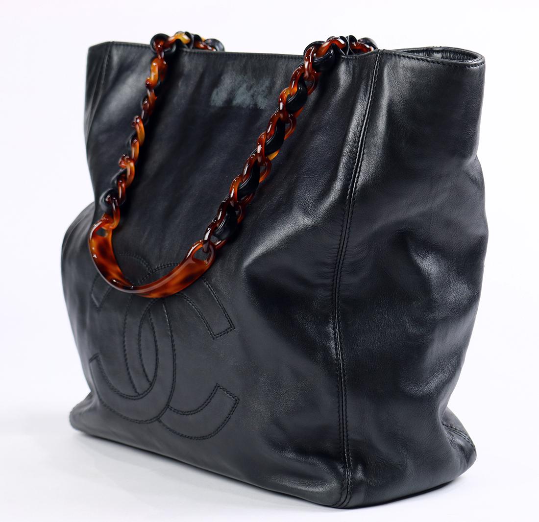 Chanel black calf leather tote bag (1 of 4)