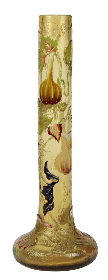 French Galle floral decorated vase circa 1900 (1 of 5)