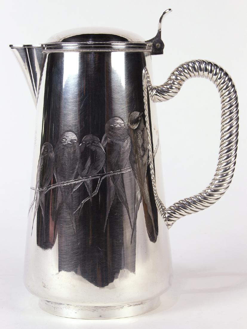 Russian 84 silver and gilt wash lidded pitcher, 1892, (1 of 5)