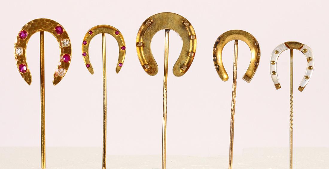 Ruby, diamond, mother-of-pearl, gold and gold-filled (1 of 2)