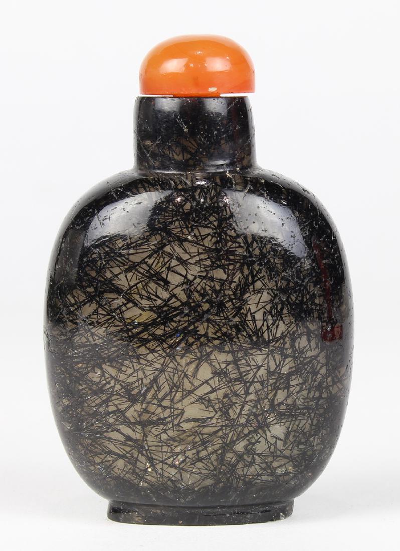 Chinese Rutilated Quartz/Hair Crystal Snuff Bottle (1 of 6)