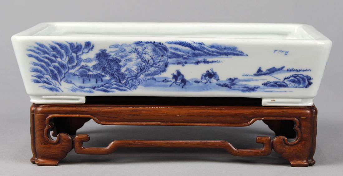 Chinese Blue and White Plant Container (1 of 6)