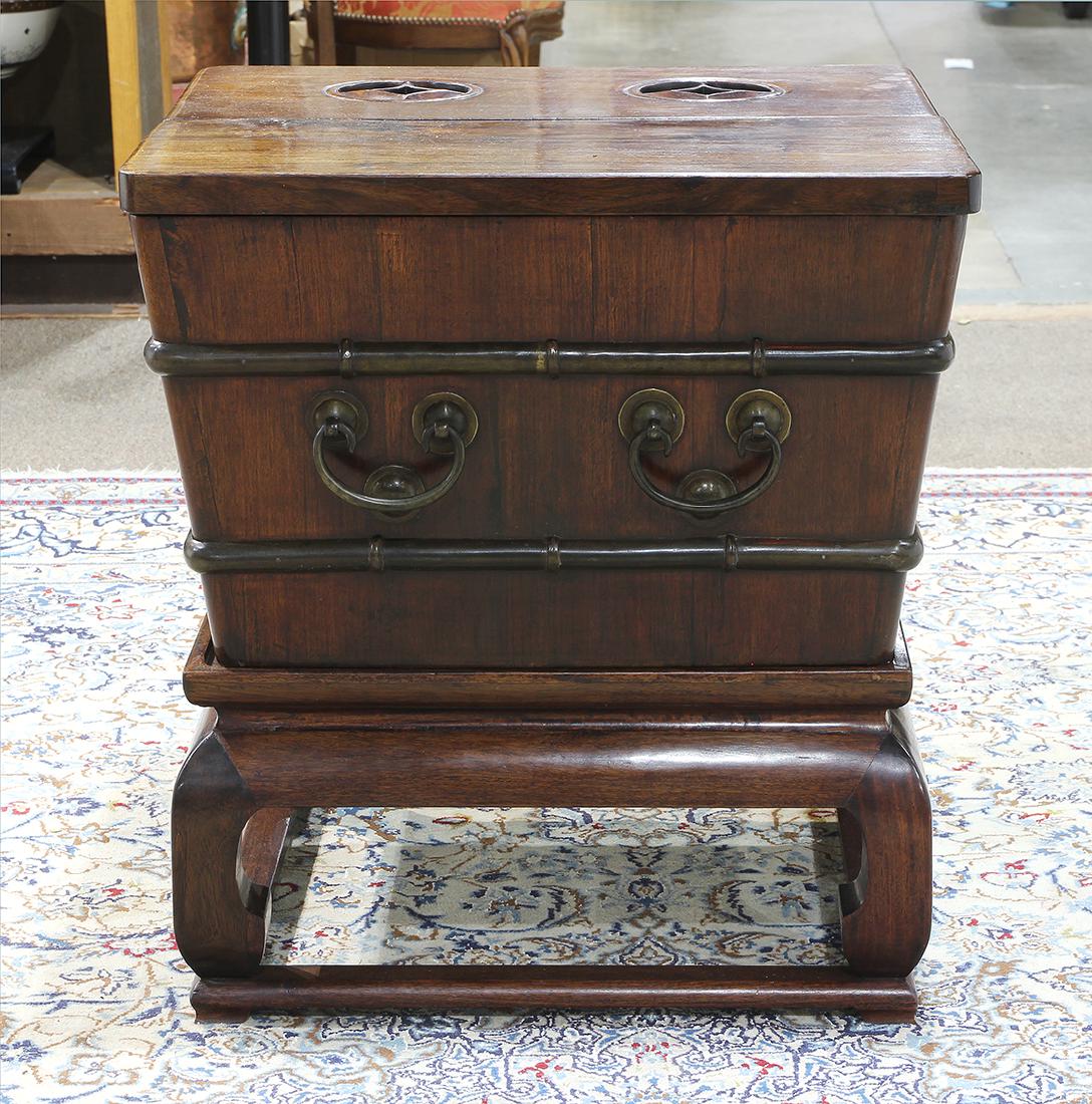 Chinese Hardwood Ice Chest (1 of 3)