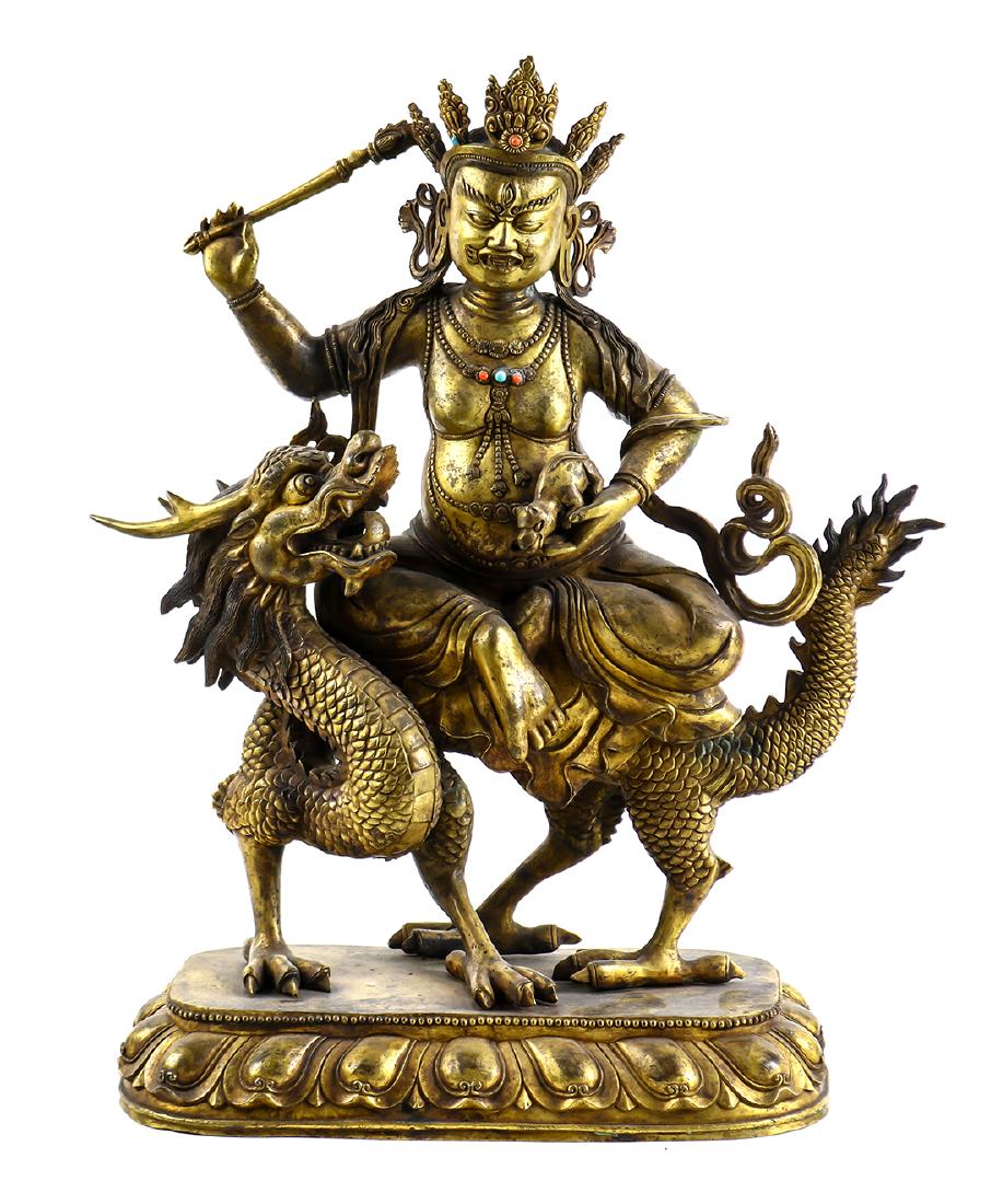 Sino-Tibetan Copper Alloy Kubera (1 of 4)