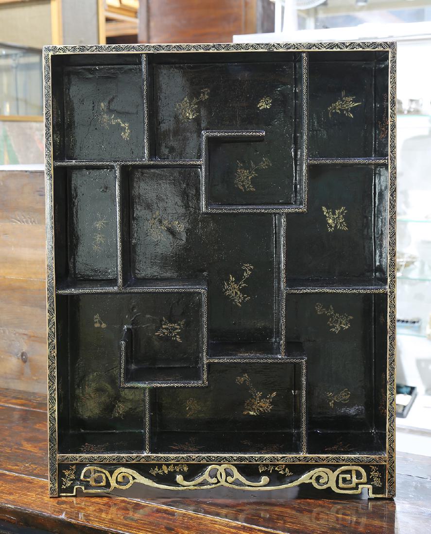 Chinese Lacquer Curio Shelf (1 of 4)